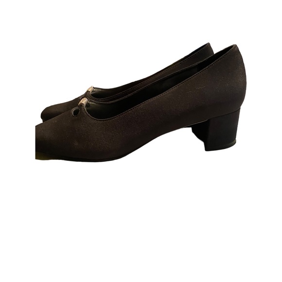 Jacqueline Ferrar Women’s 7 1/2 M Black Dress Showe 1.5” Heel - Picture 6 of 6